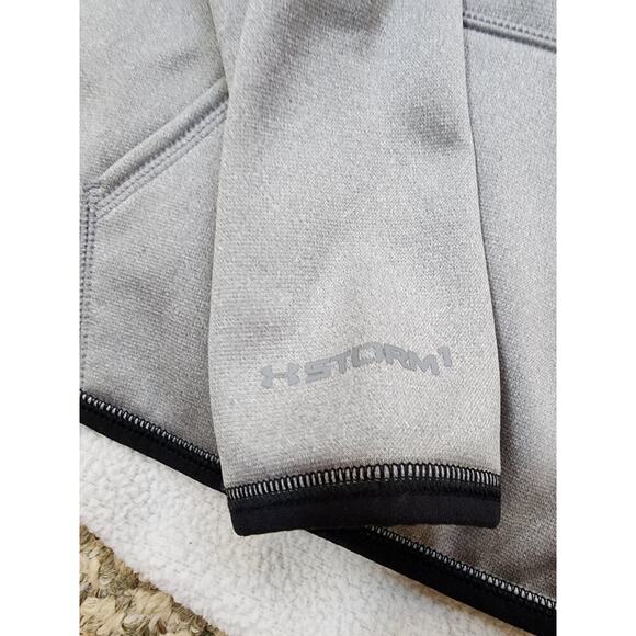 Under Armour Storm Grey Hooded Sweatshirt Youth Medium - Picture 4 of 5
